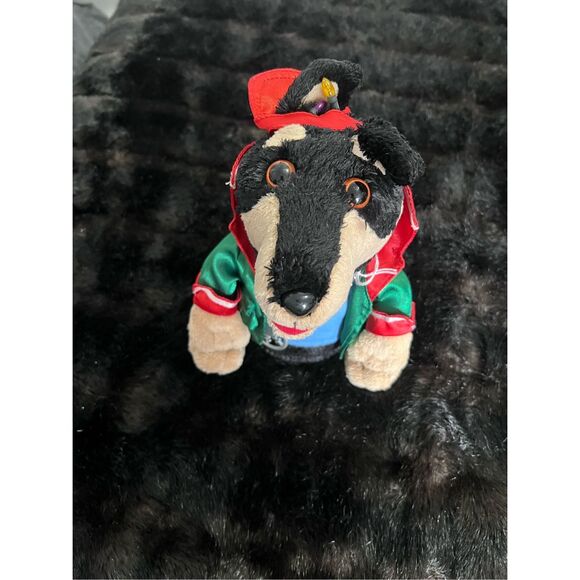 VTG Gemmy Christmas Hip Hop Doberman Dog Raps Jingle Bells Animated Tested - Picture 1 of 5